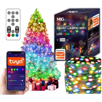 Christmas Tree Lights SMART LED Strip WIFI TUYA 20m USB