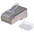 Intellinet RJ45 Modular Plugs Pro Line, Cat6A, STP, 3-prong, for solid & stranded wire, 50 gold-plated contacts, 70 pack