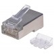 Intellinet RJ45 Modular Plugs Pro Line, Cat6A, STP, 3-prong, for solid & stranded wire, 50 gold-plated contacts, 70 pack