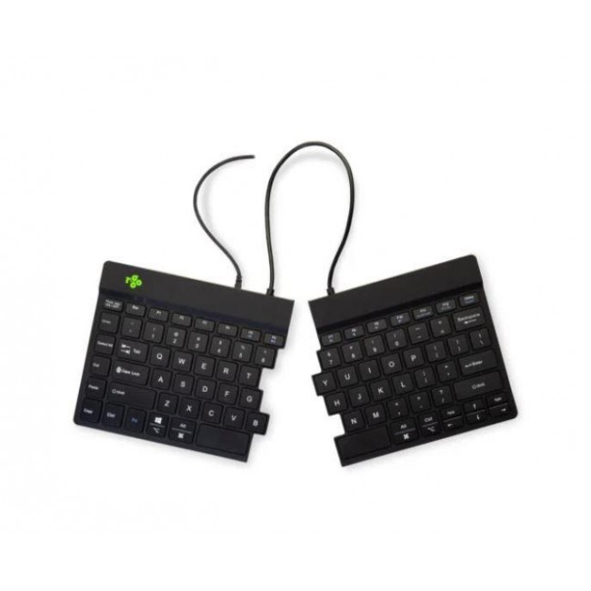 R-Go Tools Ergonomic keyboard R-Go Split Break v2 with break software, ergonomic split keyboard, QWERTY (US), Wired, black