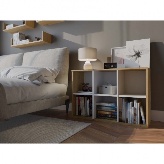 MALAX MINI 2X3 ARTISAN/WHITE BOOKCASE MALAX MINI 2X3 ARTISAN/WHITE BOOKCASE