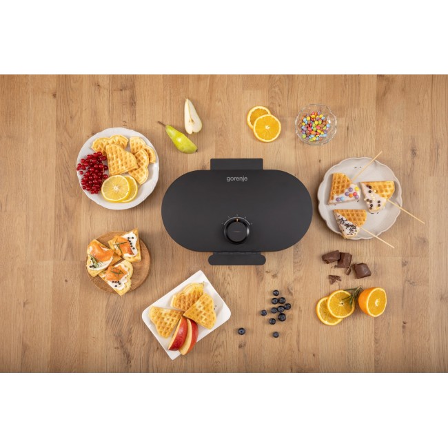 Waffle maker GORENJE WM1200B black, 1200 W Waffle maker GORENJE WM1200B black, 1200 W