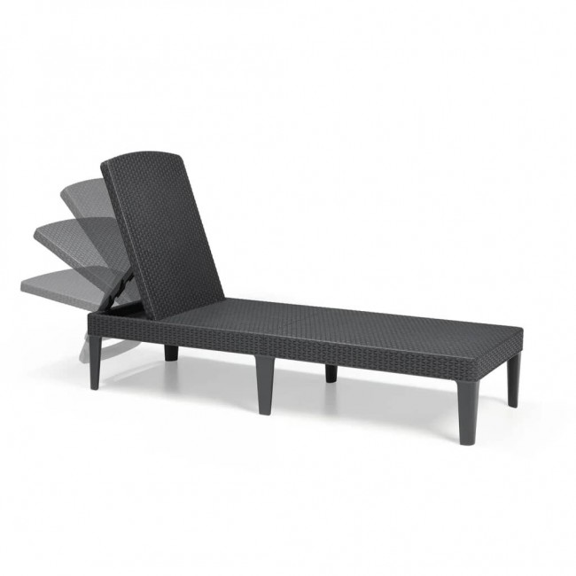 KETER POLY RATTAN LOUNGER JAIPUR GRAPHITE