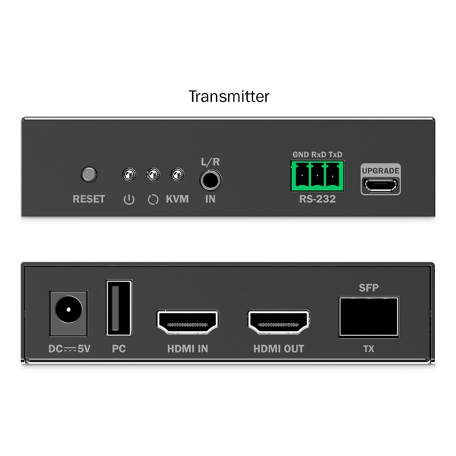 HDMI 4K/60Hz extender with KVM USB over IP
