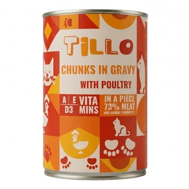 TILLO Chunks in gravy Poultry - wet cat food - 415g TILLO Chunks in gravy Poultry - wet cat food - 415g