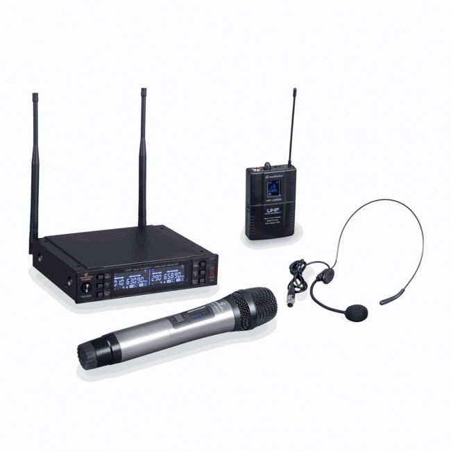 Soundsation WF-U2302HP - podw jny system UHF 630-660 MHz z mikrofonem do ręki i mikrofonem nag ownym