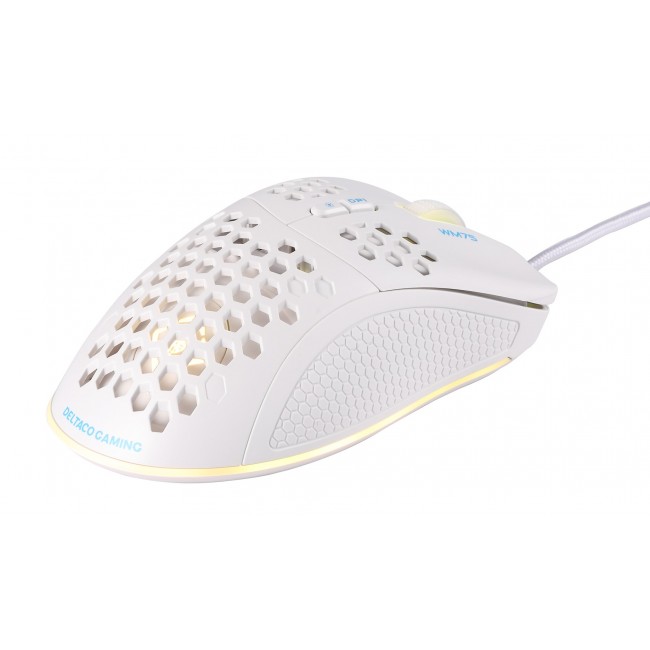 Deltaco Gaming GAM-108-W mouse Right-hand USB Type-A Optical 6400 DPI