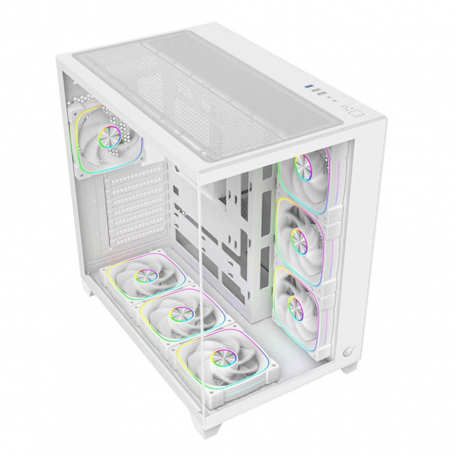 RAMPAGE PC CASE WITH TEMPERED GLASS white RAMPAGE PC CASE WITH TEMPERED GLASS white