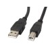 Lanberg CA-USBA-11CC-0018-BK USB cable 1.8 m USB 2.0 USB B Black