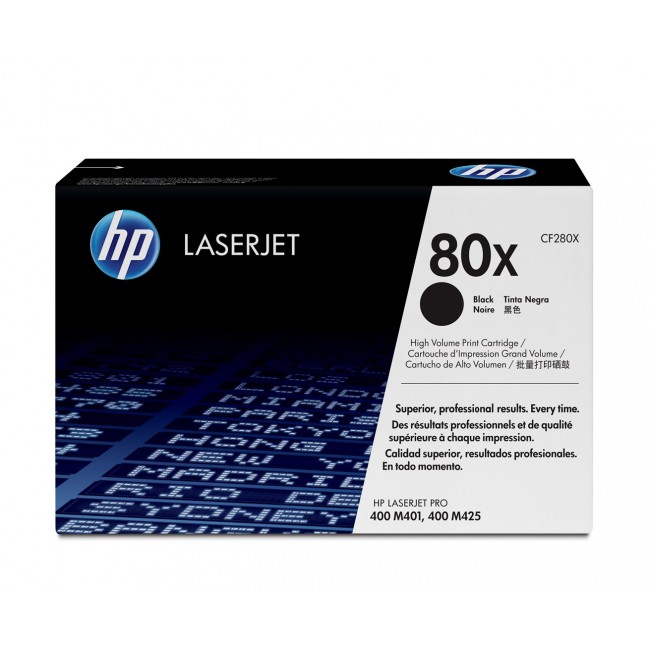 HP 80X High Yield Black Original LaserJet Toner Cartridge HP 80X High Yield Black Original LaserJet Toner Cartridge