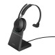 Jabra Evolve2 65 USB-A UC Mono with Charging Stand - Black Jabra Evolve2 65 USB-A UC Mono with Charging Stand - Black