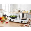 Esperanza EKH010W Adjustable electric cooker, 2 heating fields, white