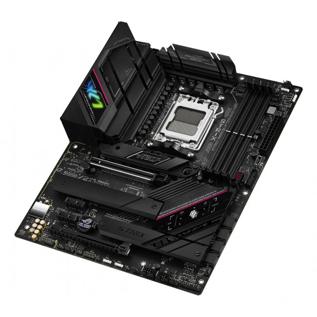 Asus | ROG STRIX B650E-F GAMING WIFI | Processor family AMD | Processor socket AM5 | DDR5 DIMM | Memory slots 4 | Supported hard disk drive interfaces SATA, M.2 | Number of SATA connectors 4 | Chipset AMD B650 | ATX