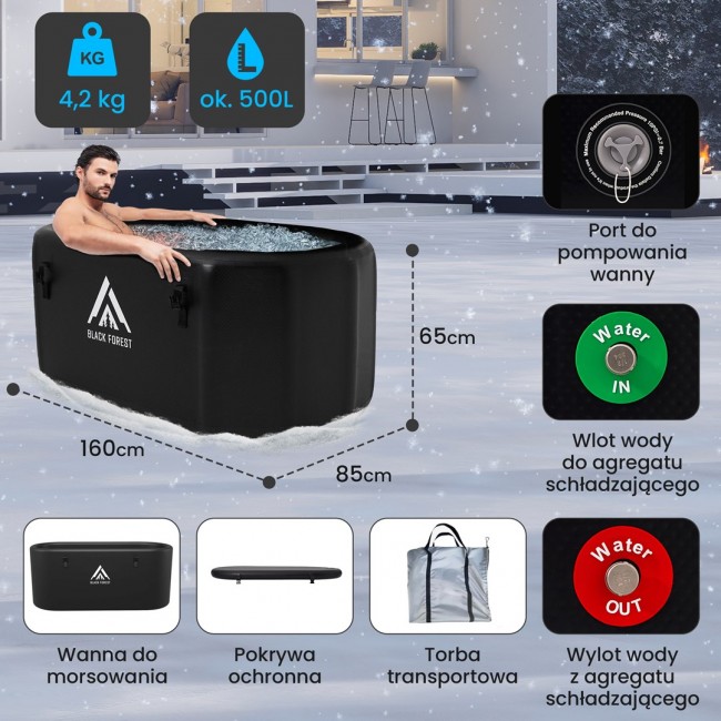 Extralink ice bath 160x85x65 cm