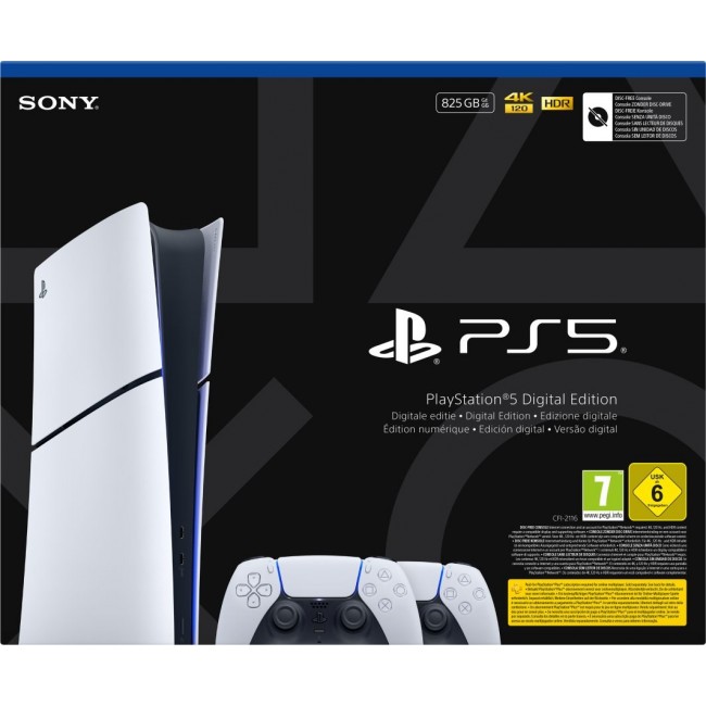 SONY PS5 Digital Edition 825GB console + 2 DS5 controllers SONY PS5 Digital Edition 825GB console + 2 DS5 controllers