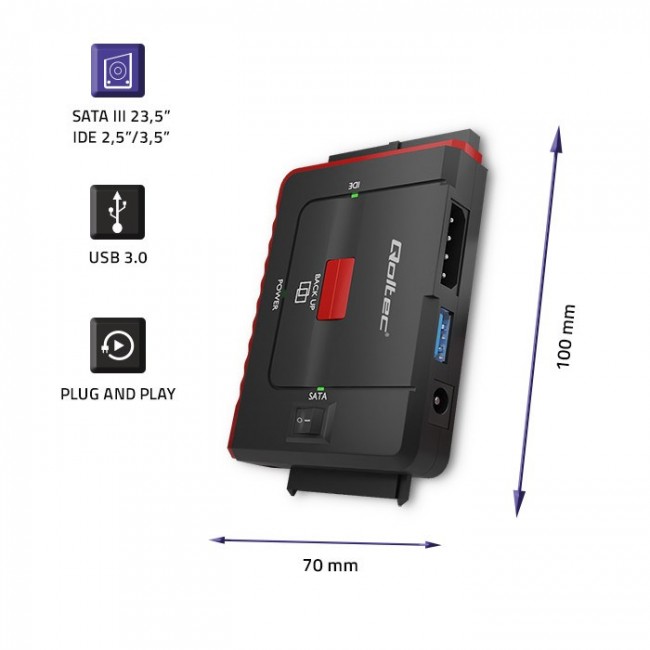 Qoltec USB 3.0 to IDE Adapter | SATA III
