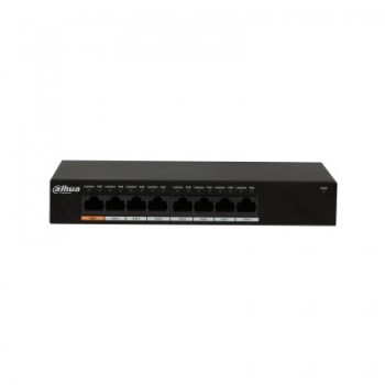 Dahua Technology PFS3008-8GT-96 network switch Unmanaged L2 Gigabit Ethernet (10/100/1000) Power over Ethernet (PoE) Black