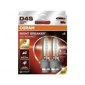 Bulb (Set of 2pcs) D4S 42V 35W P32D-5 XENARC NIGHT BREAKER 220, white 4500K
