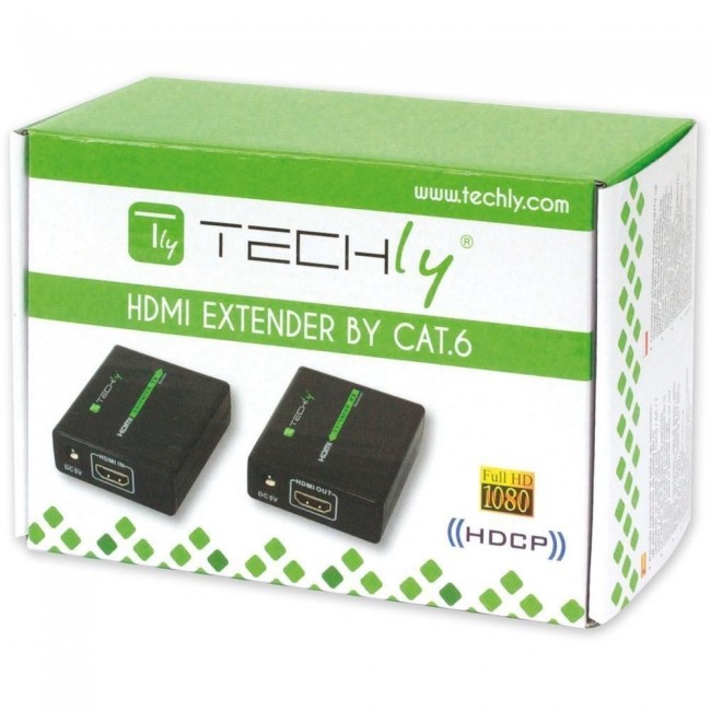 Techly Amplifier HDMI Full HD up to 60m of cable Cat. 6 / 6A / 7 IDATA EXT-E70 Techly Amplifier HDMI Full HD up to 60m of cable Cat. 6 / 6A / 7 IDATA EXT-E70