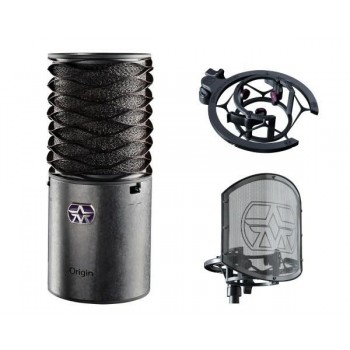 Aston Micro. Origin Condenser Mic + mount + pop fi
