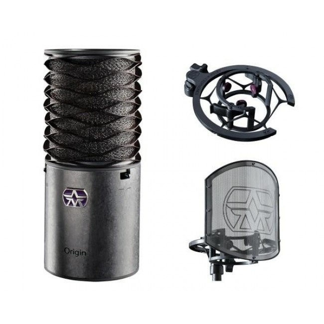 Aston Micro. Origin Condenser Mic + mount + pop fi
