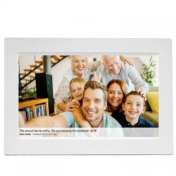 Denver PFF-1015W digital photo frame White 25.6 cm (10.1