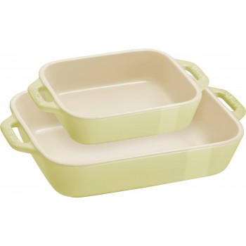 STAUB COOKING Zestaw 2 p misk w prostokątnych, jasnozielony