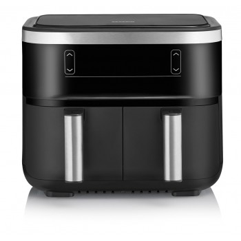 Severin FR 2453 fryer Double 3.25 L Stand-alone 2850 W Hot air fryer Black, Silver