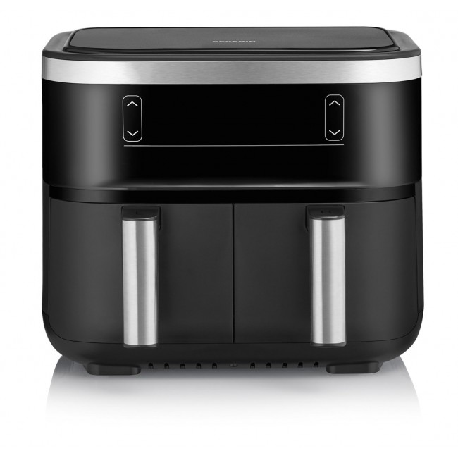 Severin FR 2453 fryer Double 3.25 L Stand-alone 2850 W Hot air fryer Black, Silver
