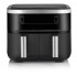 Severin FR 2453 fryer Double 3.25 L Stand-alone 2850 W Hot air fryer Black, Silver