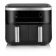 Severin FR 2453 fryer Double 3.25 L Stand-alone 2850 W Hot air fryer Black, Silver