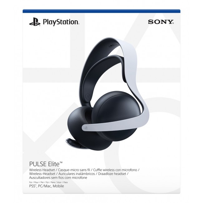 Sony PULSE Elite Headset Wired & Wireless Head-band Gaming Bluetooth Charging stand Black, White