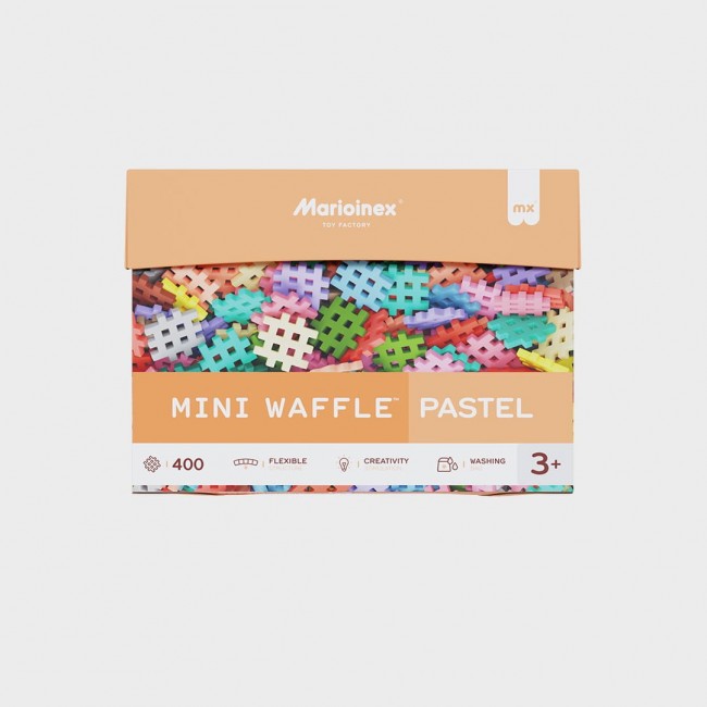 Marioinex Mini Waffle building blocks, 400 pieces in pastel colours