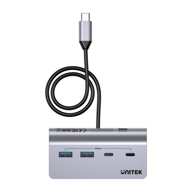 UNITEK H1337AGY01 interface hub USB 3.2 Gen 1 (3.1 Gen 1) Type-C 5000 Mbit/s Grey