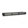 Equip 24-Port Cat.5e Shielded Patch Panel, Black Equip 24-Port Cat.5e Shielded Patch Panel, Black