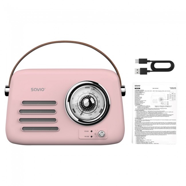 SAVIO RS-03 Portable radio, pink
