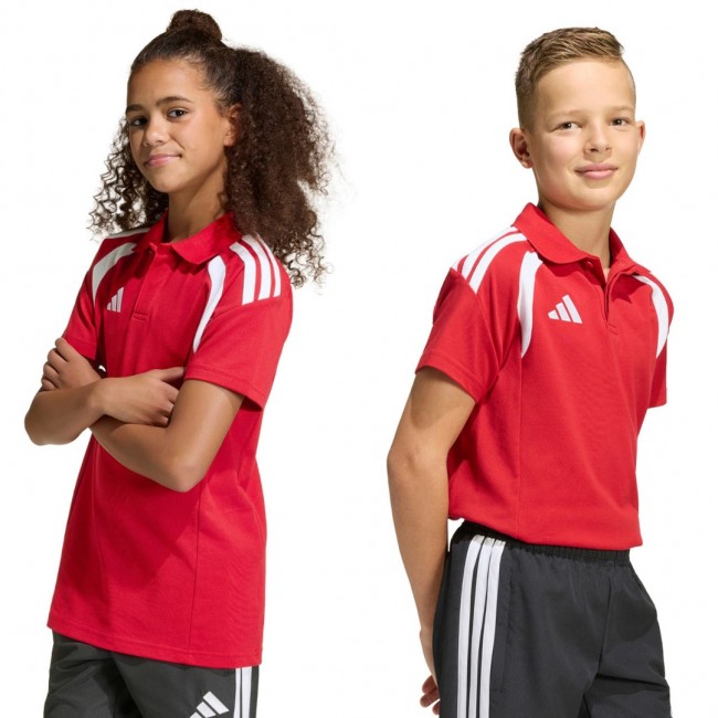 Koszulka dla dzieci adidas Tiro 26 League Polo czerwona KF3408 164cm Koszulka dla dzieci adidas Tiro 26 League Polo czerwona KF3408 164cm
