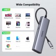 Ugreen CM512 90568 USB-C adapter 2 USB-A 3.0 / HDMI / RJ45 / SD and TF card reader / USB-C PD 100 W Grey