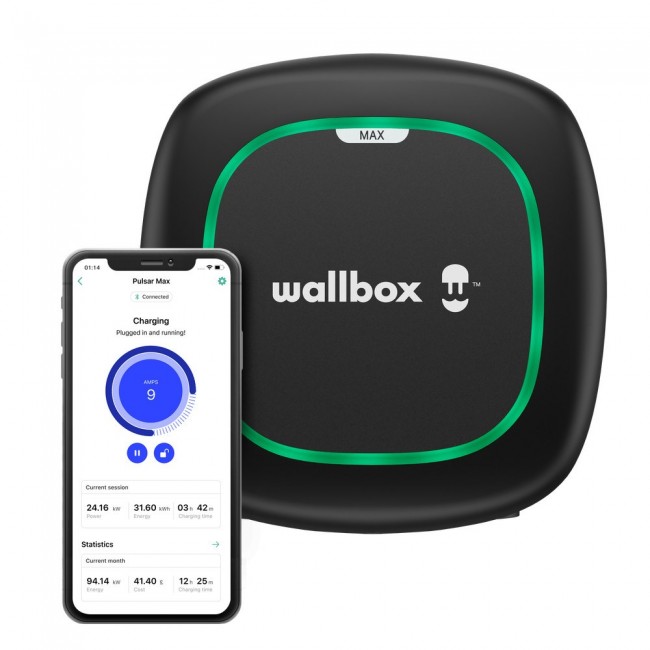 EV Charger Wallbox Pulsar Max 11 kW Wi-Fi BT 5 m EV Charger Wallbox Pulsar Max 11 kW Wi-Fi BT 5 m