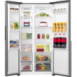Gorenje Side by side kyl /fryssk p med MultiFlow Cooling f r j mn luftcirkulation i hela sk pet. NoFrost Plus eliminerar manuell avfrostning, medan SuperCool och FastFreeze hj lper till att uppr tth lla optimala f rh llanden f r nyinlagda dagligvaror.