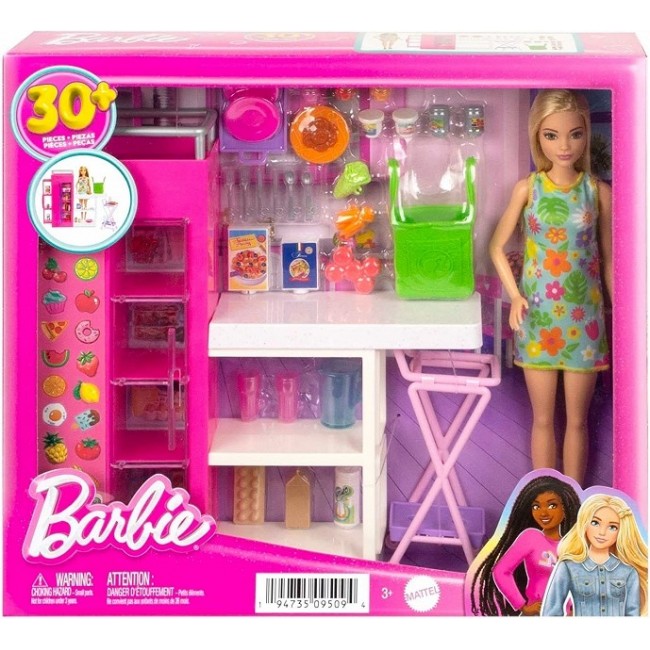 BARBIE PANTRY SET + DOLL HJV38