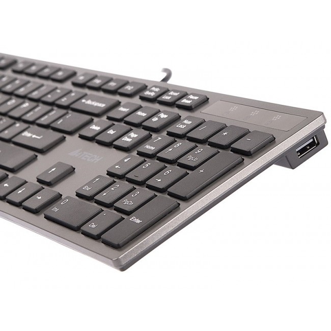 A4Tech KV-300H keyboard USB QWERTY Black, Grey