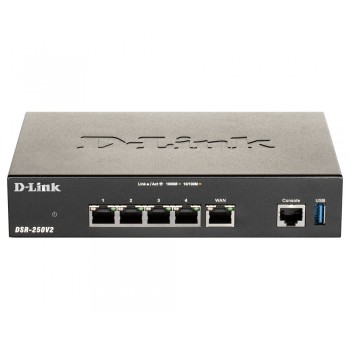 D-Link DSR-250V2 wireless router Gigabit Ethernet Black