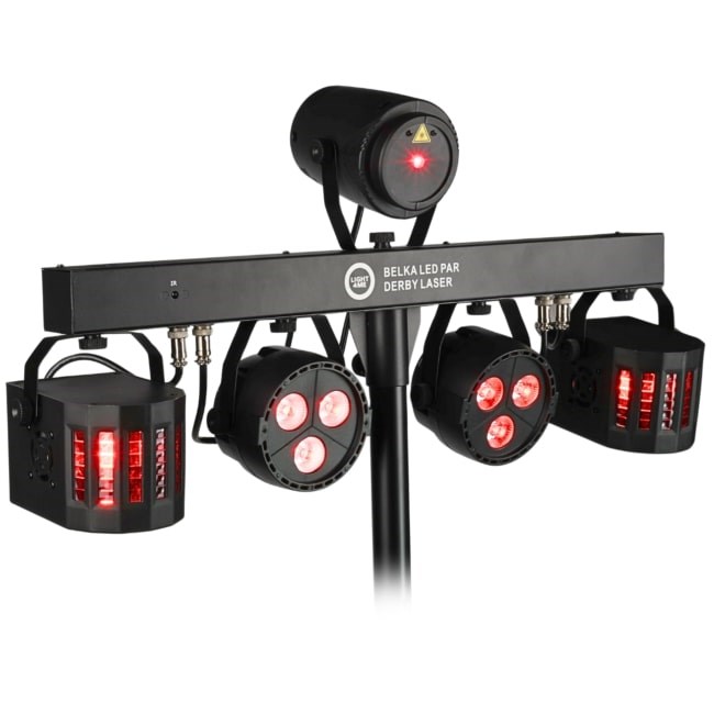 LIGHT4ME Belka LED Par Derby Laser - lighting kit