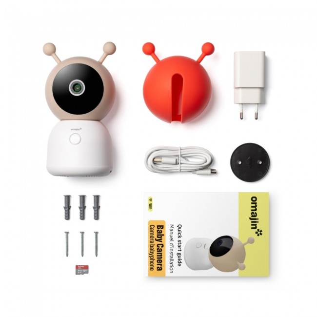 omajin by Netatmo OBC-01-EU video baby monitor Wi-Fi/Ethernet Beige, Black, White