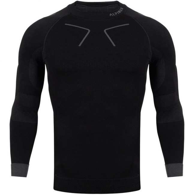 Men's thermoactive sweatshirt Alpinus Tactical Base Layer black-gray GT43219 Men's thermoactive sweatshirt Alpinus Tactical Base Layer black-gray GT43219