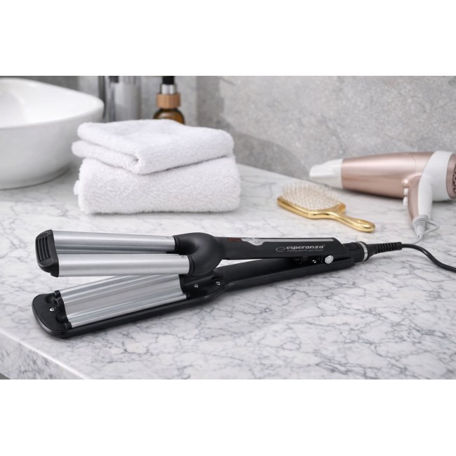 Esperanza EBL013 hair styling tool Curling iron Black,Silver 1.8 m 55 W
