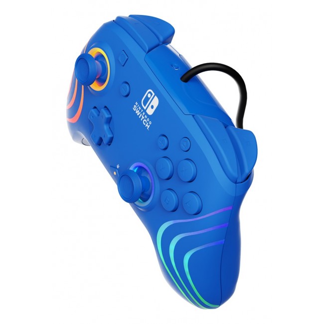 PDP Afterglow Wave Blue USB Gamepad Analogue / Digital Nintendo Switch, Nintendo Switch OLED