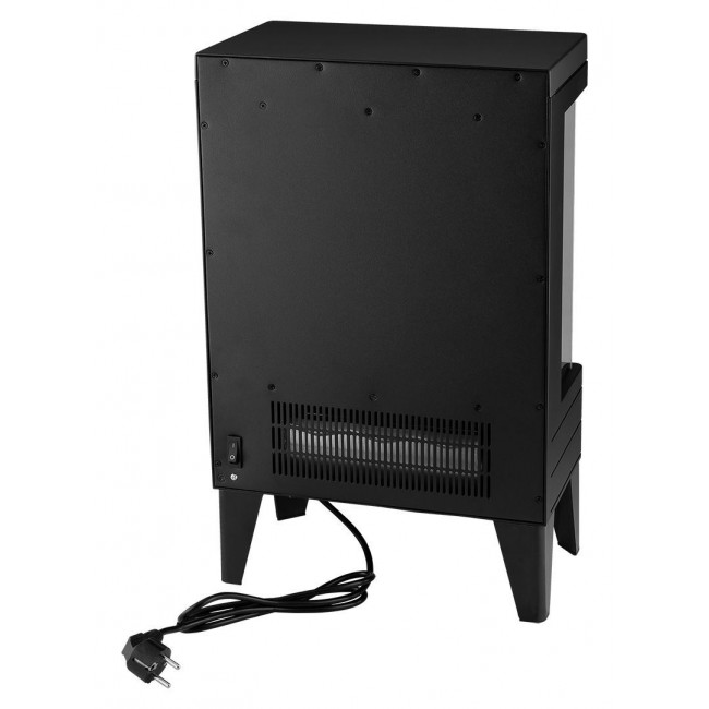 Electric Fireplace NEO TOOLS 2000 W, 3D Flame Effect, Thermostat, Black