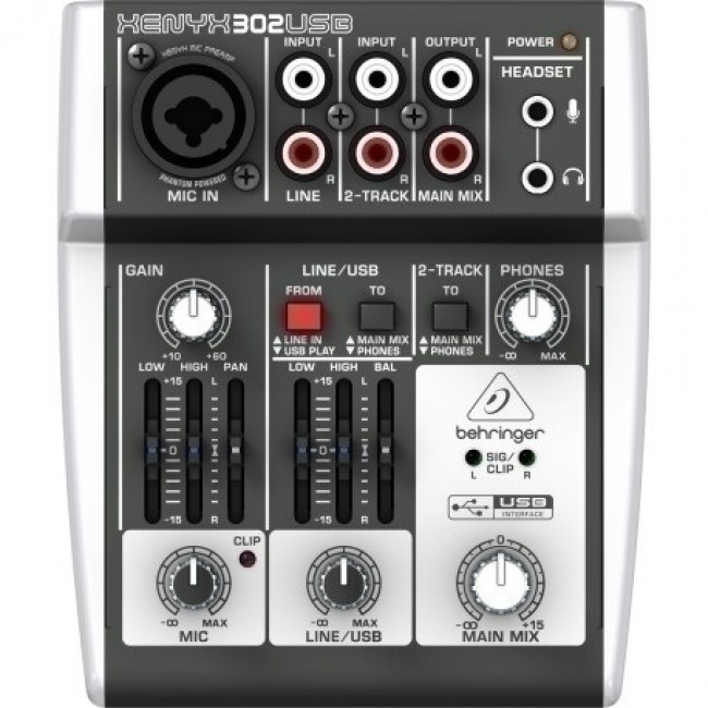 Behringer X302USB audio mixer 5 channels Behringer X302USB audio mixer 5 channels